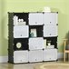 Armario Modular PP, Acero HOMCOM, hogar - muebles de dormitorio 125 Blanco