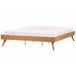 Beliani Cama con somier MDF BERRIC 187x202 Marron Claro