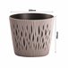 3x Maceta redonda de plastico Sandy Round Marron Claro