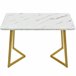 Conjunto mesa rectangular efecto mármol con 4 sillas vintage Conjunto mesa rectangular efecto mármol con 4 sillas vintage Blanco