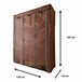 Armario Vestidor Tela Con Puertas Cremallera Nyana Home Marron