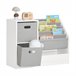 Librería Infantil para niños con 2 Cestas SoBuy KMB76-W Blanco