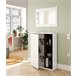 Mueble recibidor con espejo 1 puerta ADHARA Blanco/ Gris