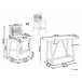 Beliani Conjunto bistro TALAMONE Gris/ Madera