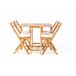 Set VIENA II mesa plegable con 4 sillas plegables color madera Marron