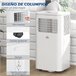 Aire Acondicionado Portátil ABS HOMCOM, hogar - climatización Blanco