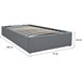 Cama individual de PVC con box Gris