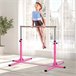 Barra de Gimnasia Acero HOMCOM, deportes y ocio - musculación Rosa
