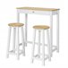 Set de 1 Mesa y 2 taburetes Comedor SoBuy Madera