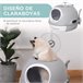 Arenero para Gatos PP, ABS PawHut Gris