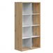 Estantería Cubic 8 huecos, color roble y blanco Roble