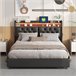 Cama con almacenamiento 200x140 Negro