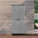 Armario de Resina Exterior con Escobero y 4 Baldas Thinia Home 68 Gris