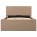 Cama canapé hidráulica cuero sintético 100x200 Marron