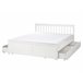 Beliani Cama con cajones Madera de pino OLENDON 169x206 Blanco