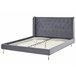 Beliani Cama con somier Terciopelo FORBACH 194x218 Gris