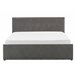 Beliani Cama con somier Terciopelo ROCHEFORT 150x214 Gris