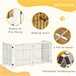 Barrera de Seguridad para Perros Madera de Pino y Acero PawHut Blanco