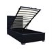 Cama simple con cofre 207x98 Negro