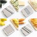Cortador de Verduras, Rallador y Mandolina con Recetas y Accesorios 7 en 1 Gris