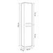 Columna de baño cemento Athena 2 puertas Gris