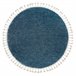 Alfombra BERBER 9000 circulo Franjas Bereber Marroquí Shaggy 160x160 Azul