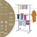 Tendedero Plegable ABS y Acero Inoxidable HOMCOM Gris