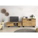 Set Naturale con patas Buffet-Mueble tv 160cm Roble/Negro Marron