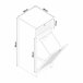 Mueble para ropa sucia Karlsøy con cesto extraíble MDF Blanco