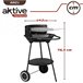 Barbacoa carbón portátil Aktive Negro