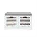 Banco de Almacenamiento con cojines y 2 Cubos FSR23-K-W SoBuy Blanco