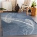 Alfombra lavable ANDRE Plumas 160x220 Azul