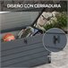 Baúl de Exterior Acero Galvanizado Outsunny Gris