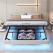 Cama con almacenamiento 200x140 Beige