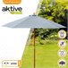 Parasol hexagonal 300 cm color antracita mástil madera Aktive Garden Gris