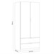 Armario Low Cost 2 puertas 2 cajones 81 Blanco
