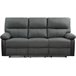 Sofá reclinable 3 plazas Negro/ Gris