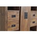Alacena 1 puerta corredera y 4 cajones en madera de mango Marron