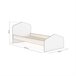 Cama juvenil Misty Cloud 195x100 Blanco/ Madera