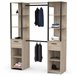 Vestidor Gary 2 Columnas Estilo Industrial Armario Abierto Negro/ Madera