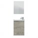 Mueble baño Elsa 1 puerta, espejo y lavabo, Alaska Madera