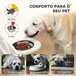 Comedero Perros Elevado MDF, Acero PawHut Blanco