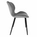 2x Silla tapizada capitoné de terciopelo SJ.17 Gris