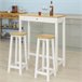 Set de 1 Mesa y 2 taburetes Comedor SoBuy Madera