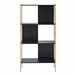 Librería Dønna de 4 niveles MDF Librería Dønna de 4 niveles MDF Negro/ Crema