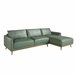 ANGEL CERDÁ Sofá chaise longue derecha piel Verde