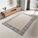 Alfombra geométrica con relieve FLORA - ATTICGO 80x150 Blanco/ Plateado