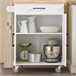Carrito de Cocina con 2 Puertas y 1 Cajón FKW119-WN SoBuy Blanco