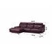 Chaise longue de piel HAWAI Rojo
