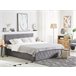 Beliani Cama con somier Terciopelo ROCHEFORT 170x214 Azul Marino